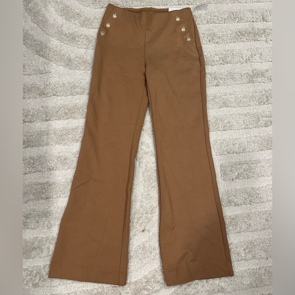 Chico's stylish wide leg  Pants, Size us 2 Creme Coffee, NWT - Picture 4 of 7